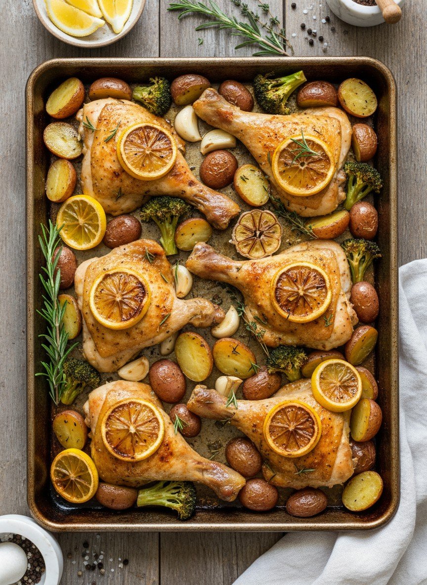 1. Sheet Pan Lemon Garlic Chicken